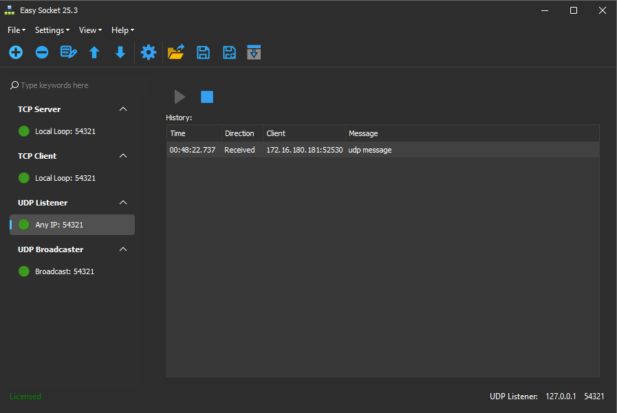 UDP Listener